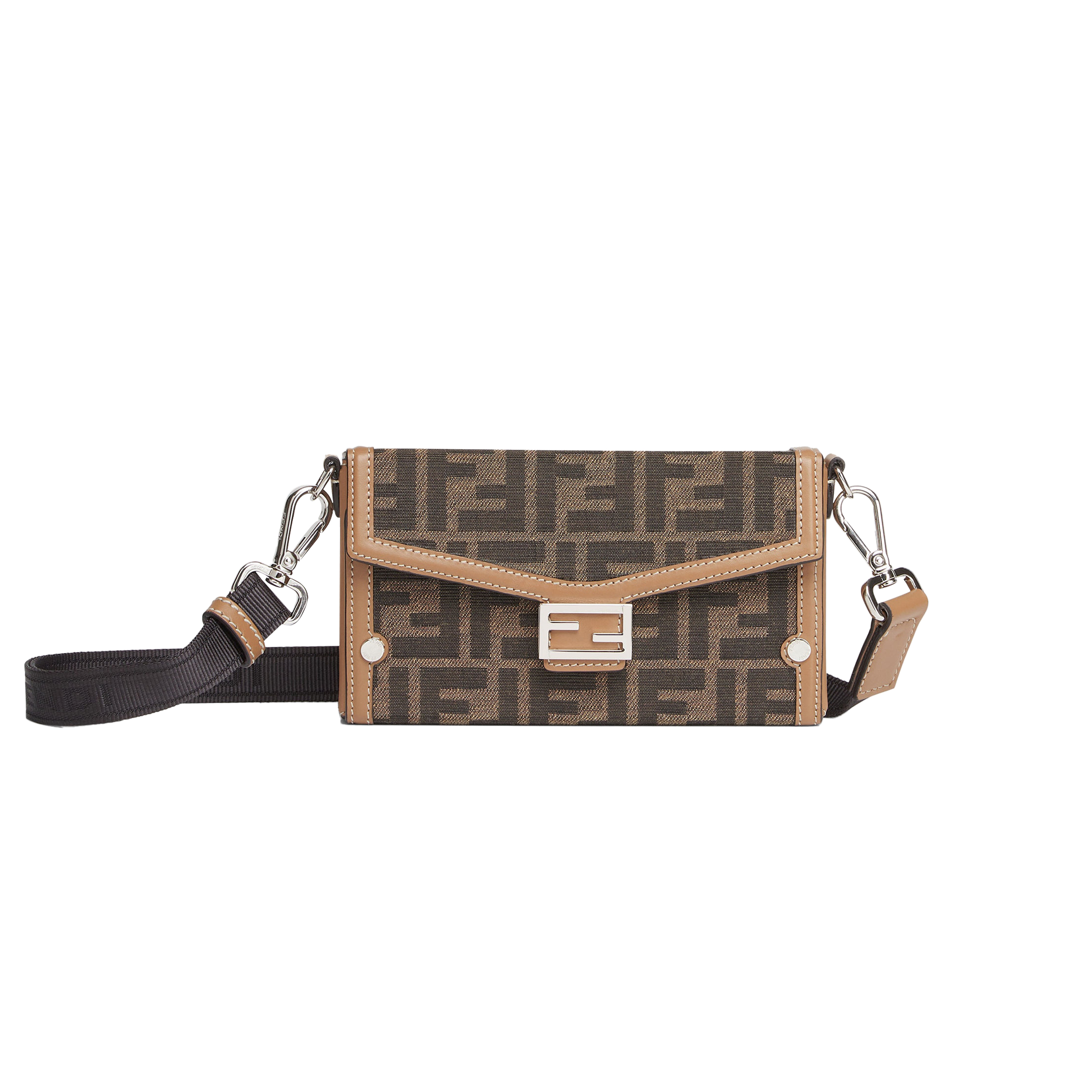 FENDI BAGUETTE SOFT TRUNK PHONE POUCH 7AS139AFBVF1HRM (18*10.5*3cm)